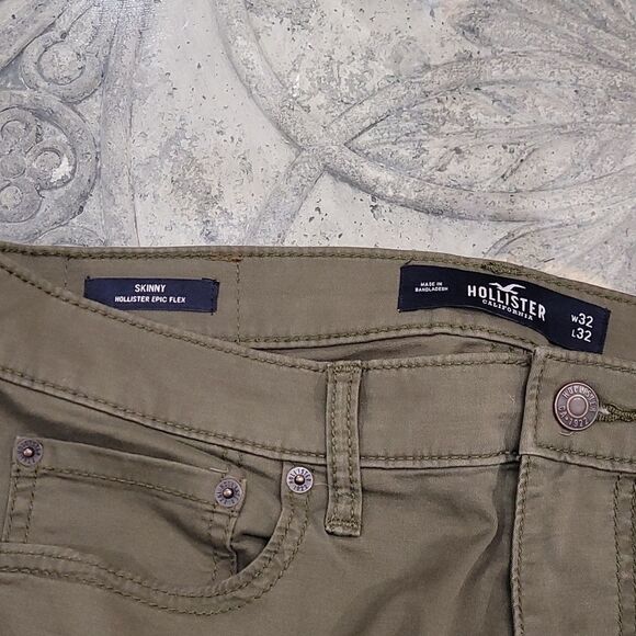 HOLLISTER ARMY GREEN NEW PANTS - Picture 4 of 5